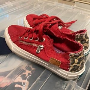 Blowfish Red and Cheetah Sneakers